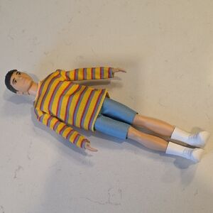 Barbie Doll with Striped Shirt and Blue Shorts